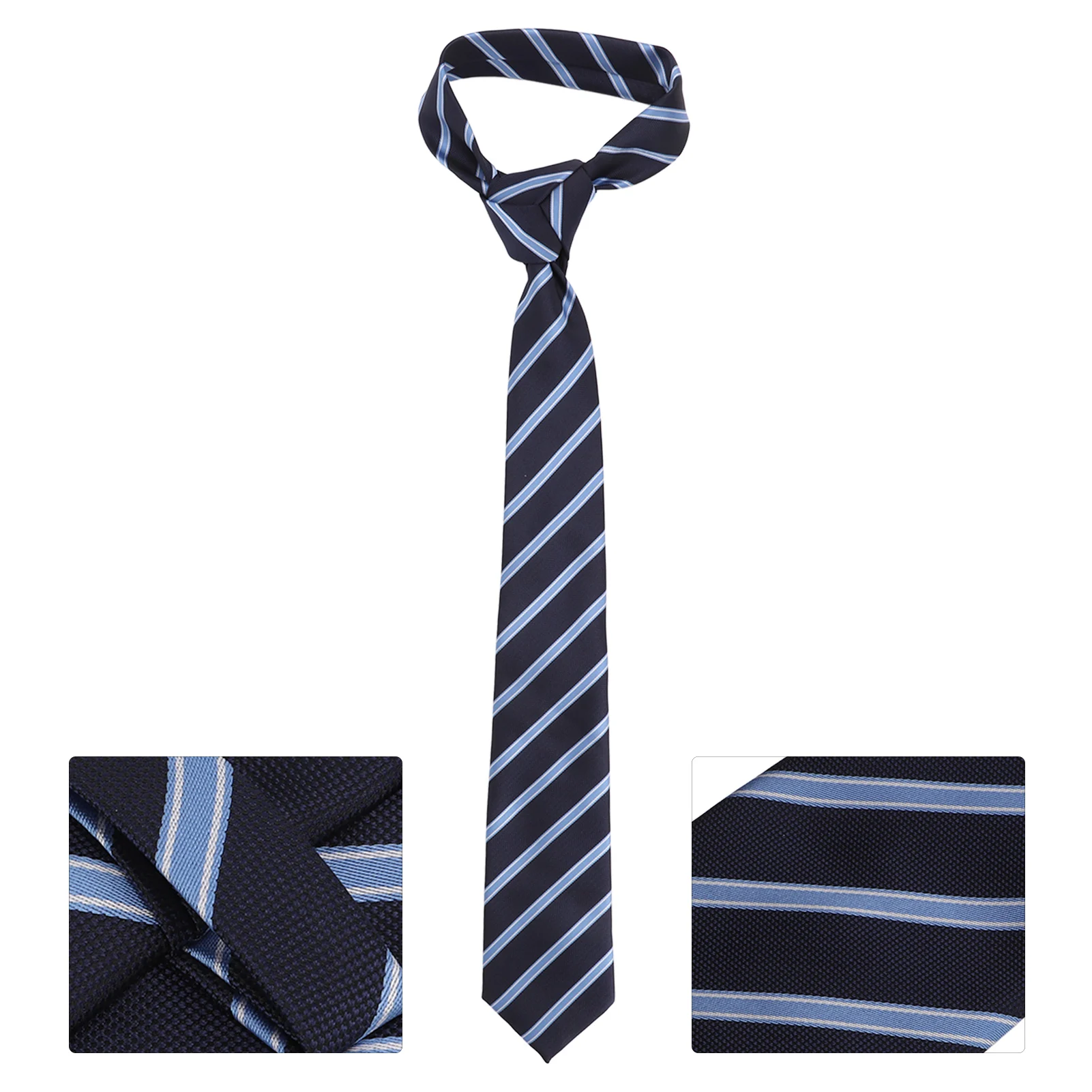 Мужские галстуки классического дизайна Синий узкий галстук на День Благодарения, на Юбилеи, на свадьбы Изображение 1