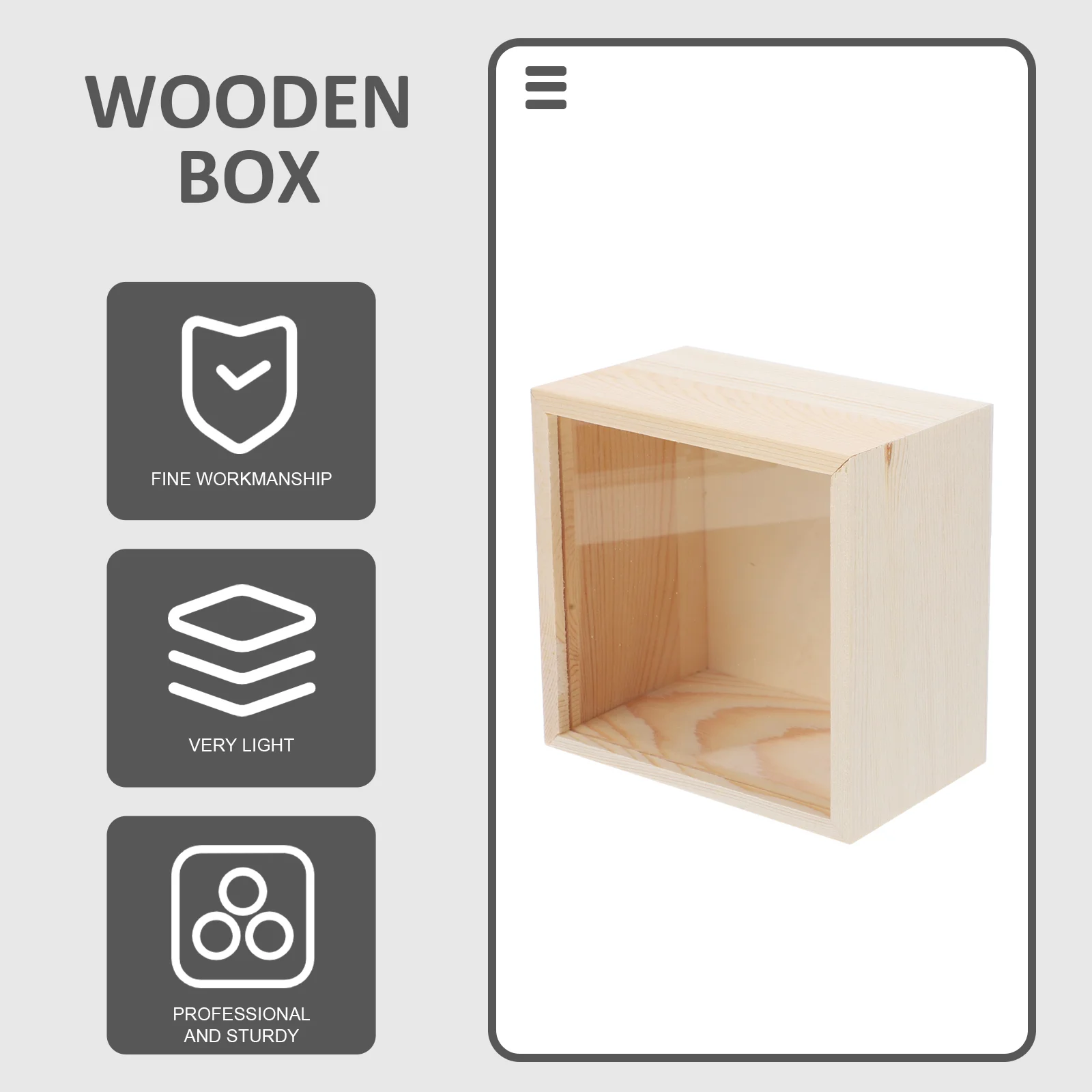 Деревянный ящик для хранения ювелирных изделий, органайзер и деревянная отделка для витрины Favorss, контейнер для сережек Изображение 1