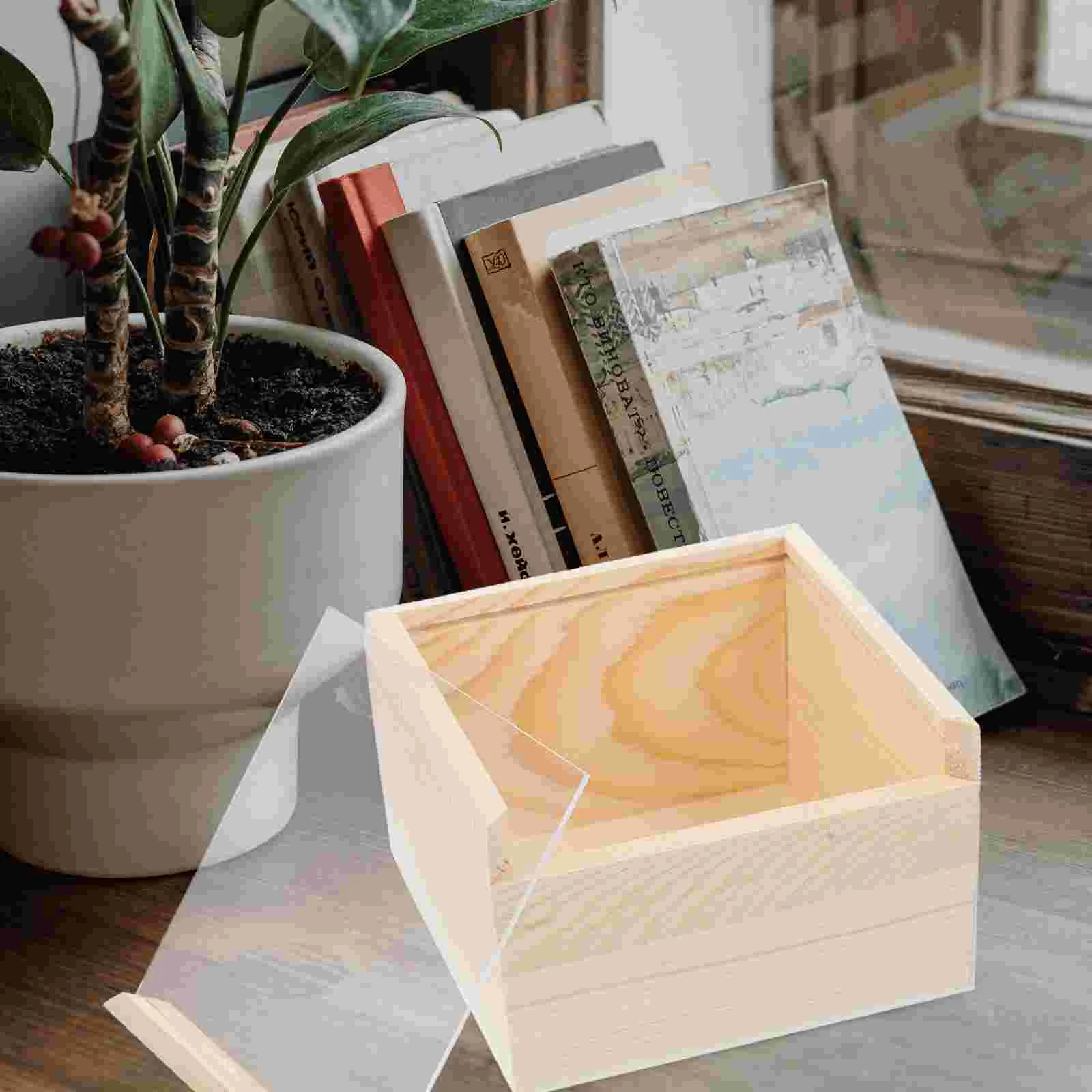 Деревянный ящик для хранения ювелирных изделий, органайзер и деревянная отделка для витрины Favorss, контейнер для сережек Изображение 3