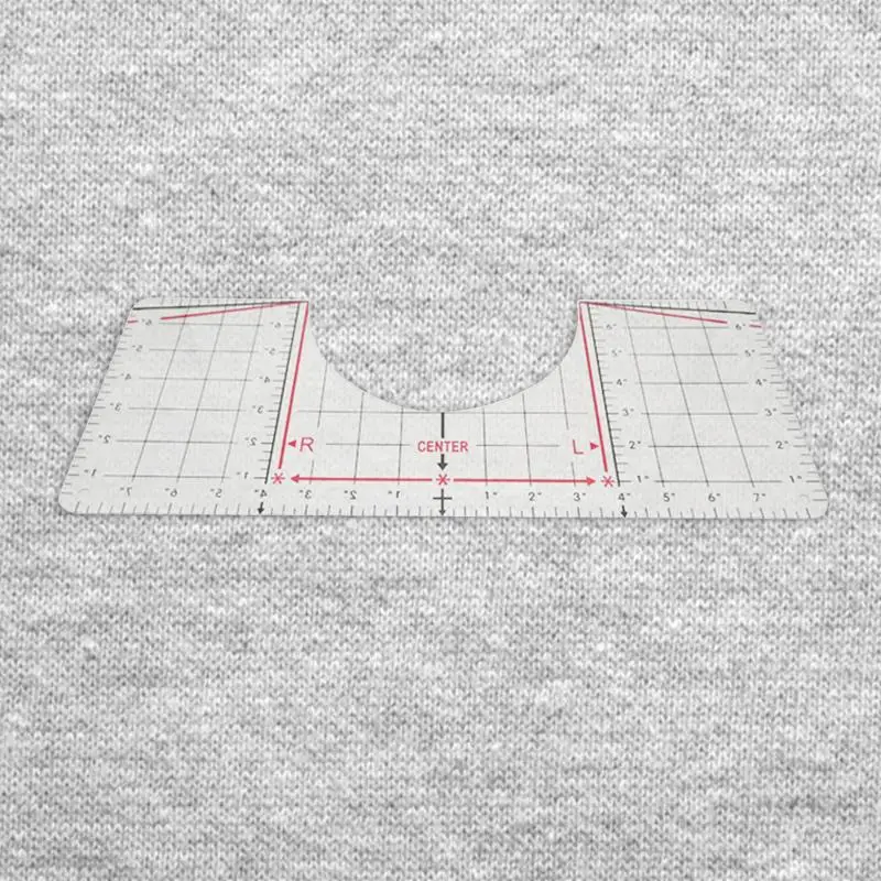 Измерительная линейка для футболки Направляющая для выравнивания Линейки для футболки По центру Рисунка Линейка для футболки Размещение инструмента Футболка Изображение 1