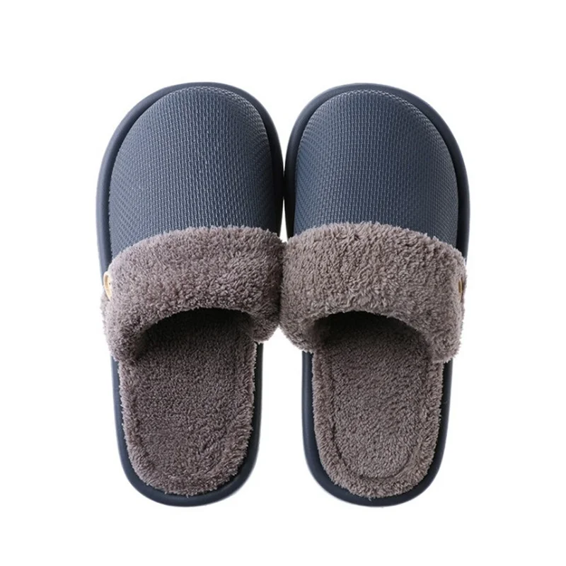 Плюшевые теплые домашние тапочки на плоской подошве JIANBUDAN, легкие мягкие удобные зимние тапочки, женская хлопчатобумажная обувь, домашние плюшевые тапочки Изображение 4