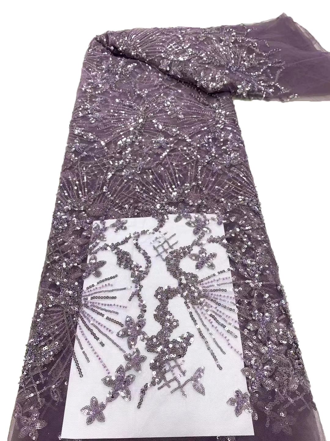 Новые объемные бусины-пузыри, кружевная ткань, расшитая блестками, модные вечерние платья чонсам из высококачественной африканской сетки Изображение 0