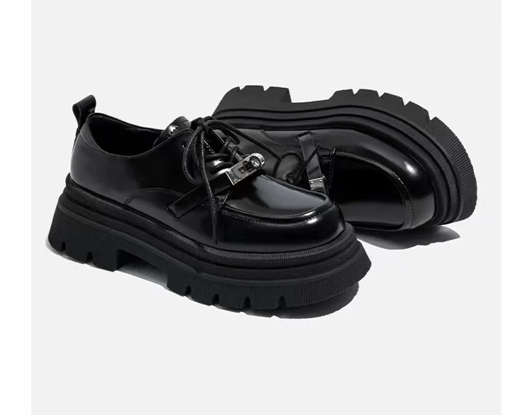 обувь на платформе, женские туфли-лодочки, Оксфорды-дерби, Лоферы, Женская обувь на платформе с массивным каблуком, повседневная обувь для колледжа в стиле ретро Изображение 1