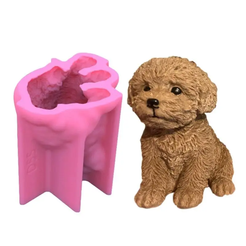 3D Силиконовая форма для собак, свеча для французского бульдога, силиконовая форма для моделирования щенка, Эпоксидная смола, Керамические глиняные формы для украшения дома Изображение 0