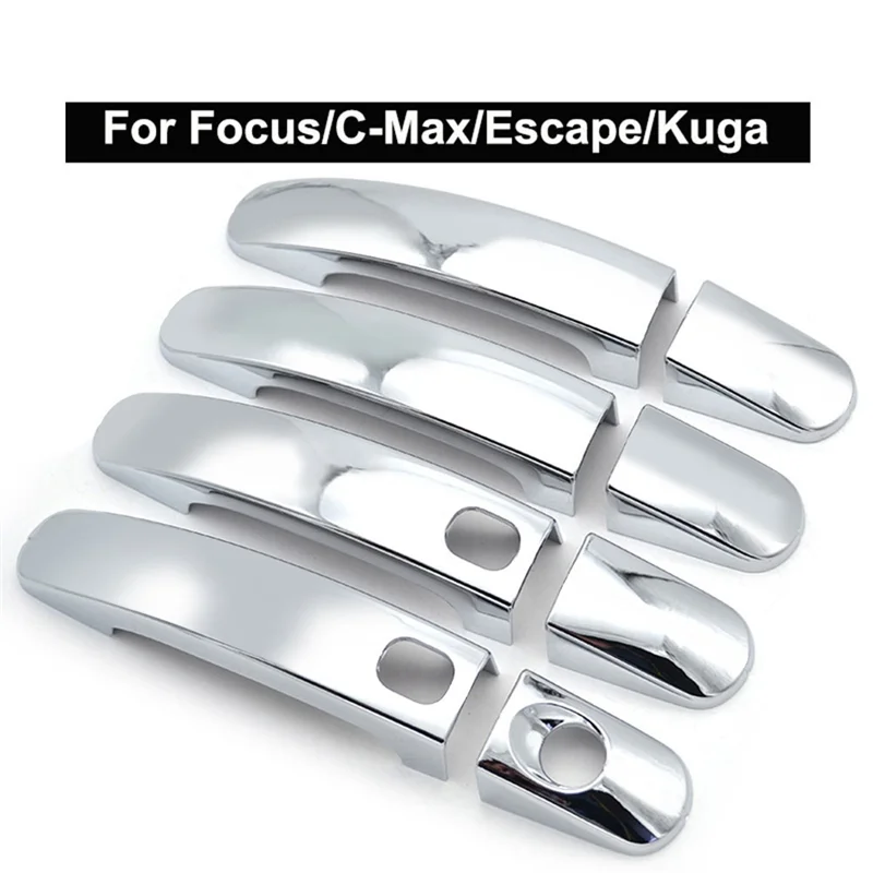 Для Ford Focus Mk2 Mk3 Escape Kuga C-Max S-Max Galaxy Mondeo Mk4 Хромированная Накладка На Дверную Ручку Без Ключа Изображение 3