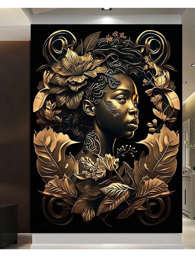 Фантазийная Красивая Черная Африканская женщина, картина с бриллиантами, Новая 2023, Полная алмазная мозаика, 5D Наборы для вышивки крестом 