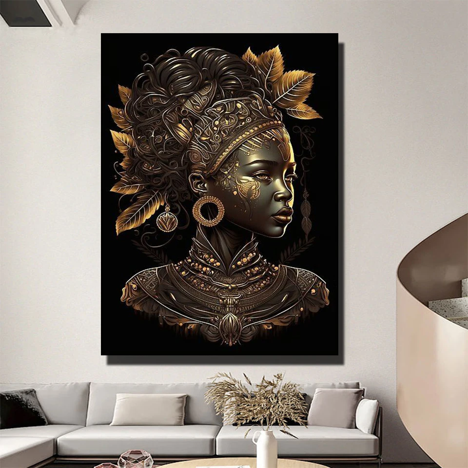 Фантазийная Красивая Черная Африканская женщина, картина с бриллиантами, Новая 2023, Полная алмазная мозаика, 5D Наборы для вышивки крестом 