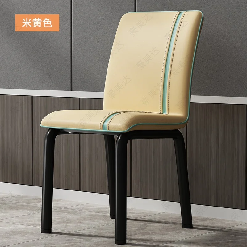 Дизайнерские стулья Nordic для гостиной, Портативное Эргономичное кресло Relax Leather Lounge, Роскошная мебель для комнаты Sillas Comedor DC030 Изображение 3