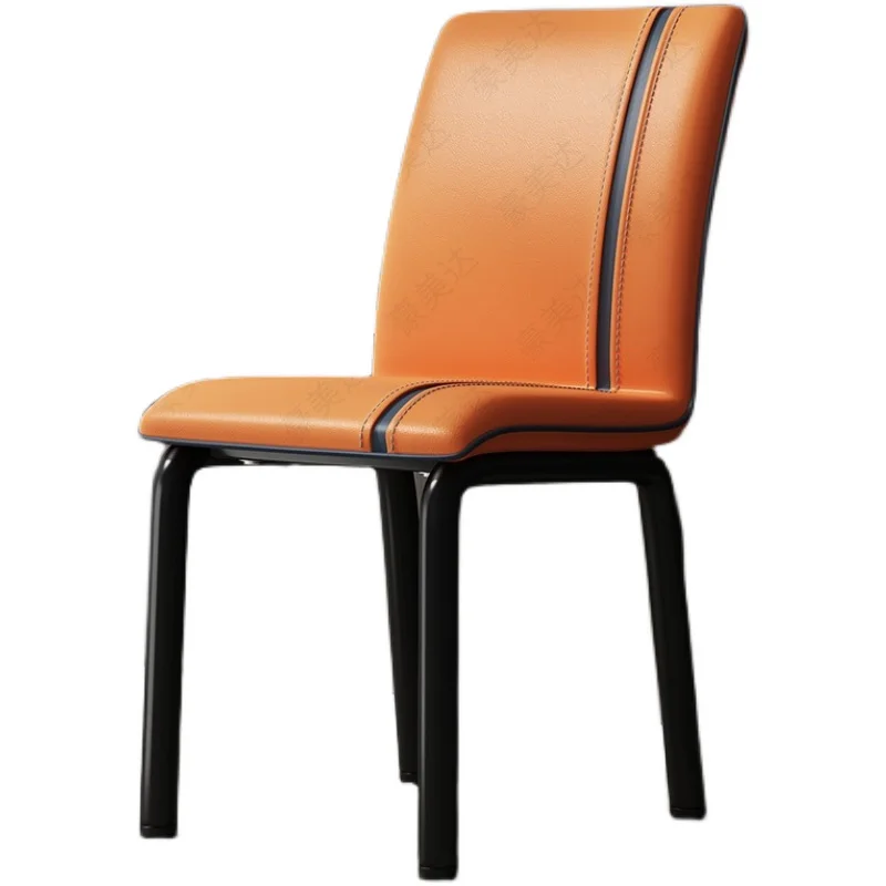 Дизайнерские стулья Nordic для гостиной, Портативное Эргономичное кресло Relax Leather Lounge, Роскошная мебель для комнаты Sillas Comedor DC030 Изображение 4