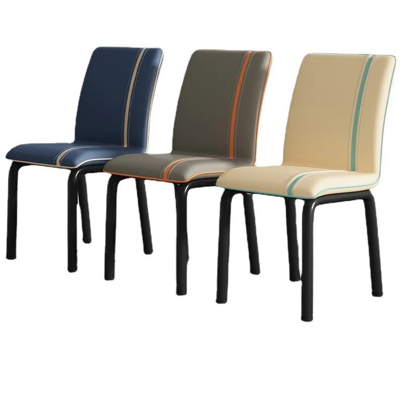 Дизайнерские стулья Nordic для гостиной, Портативное Эргономичное кресло Relax Leather Lounge, Роскошная мебель для комнаты Sillas Comedor DC030 Изображение 5