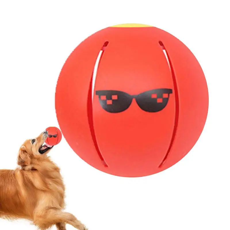 Интерактивный мяч для собак, устойчивый к укусам Игрушечный мяч для собак, Многофункциональные игрушки для домашних животных, легкие для внутреннего двора Изображение 0