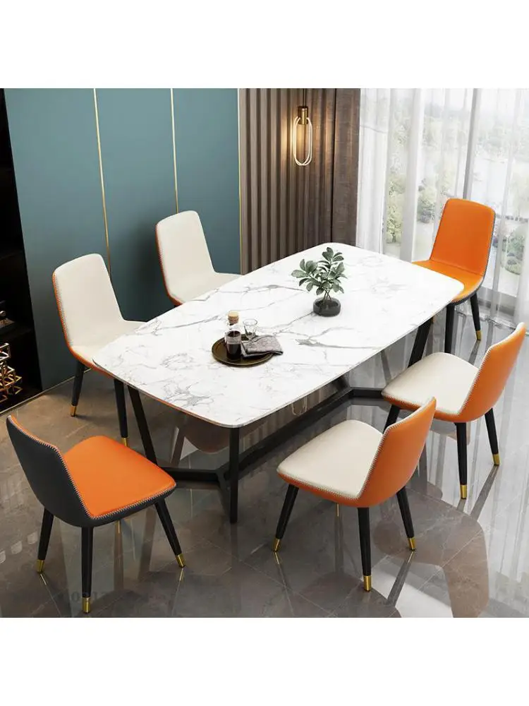 Обеденный стол и стулья из цельного дерева в скандинавском стиле, современный минималистичный модный дом, ресторан, отель, итальянская легкая роскошная сетка Изображение 4