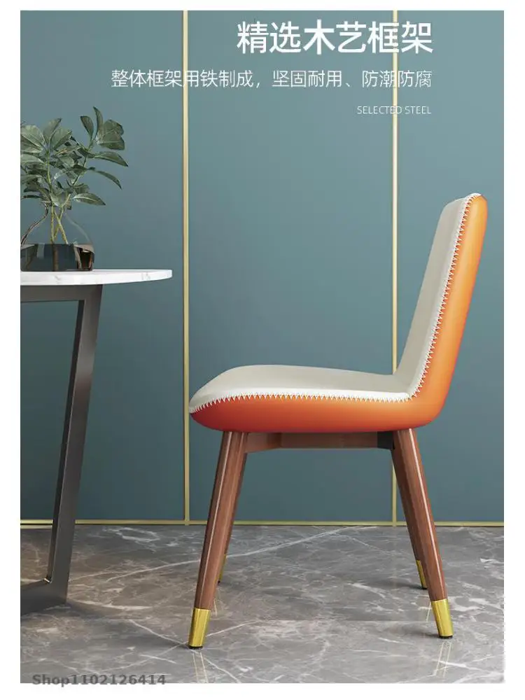 Обеденный стол и стулья из цельного дерева в скандинавском стиле, современный минималистичный модный дом, ресторан, отель, итальянская легкая роскошная сетка Изображение 5