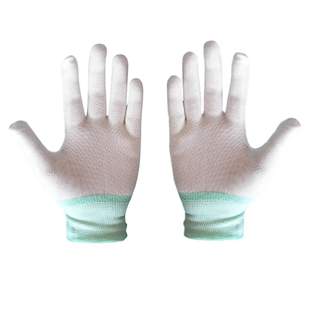 Рабочие принадлежности деревообрабатывающие перчатки износостойкие антистатические полиуретановые вязаные дышащие садовые Изображение 2