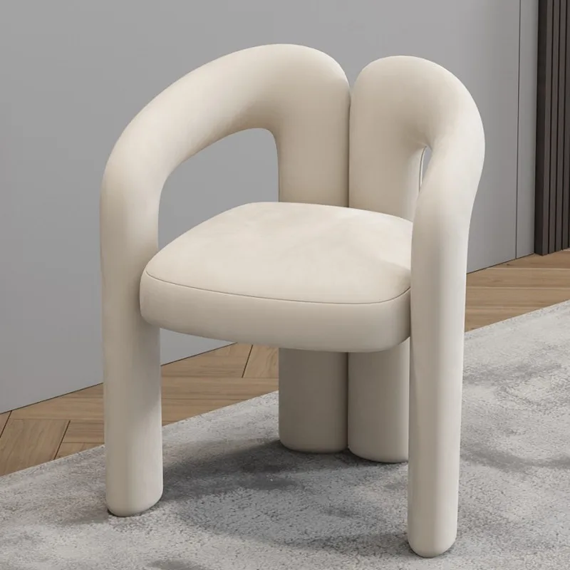 Новое легкое роскошное дизайнерское кресло для ресторана в современном минималистичном стиле, красное обеденное кресло домашней сети Изображение 0