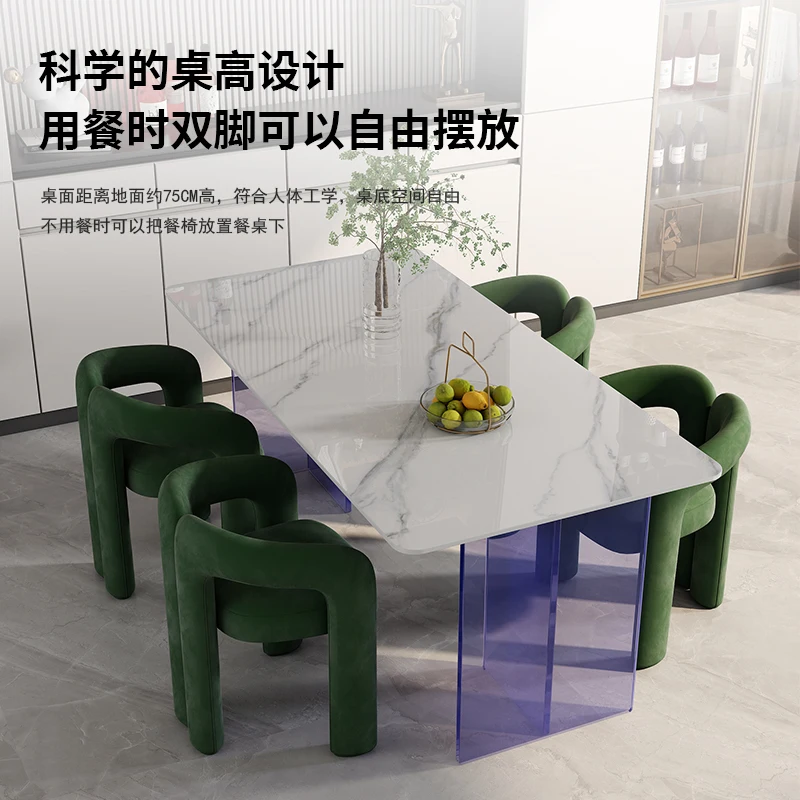 Новое легкое роскошное дизайнерское кресло для ресторана в современном минималистичном стиле, красное обеденное кресло домашней сети Изображение 2