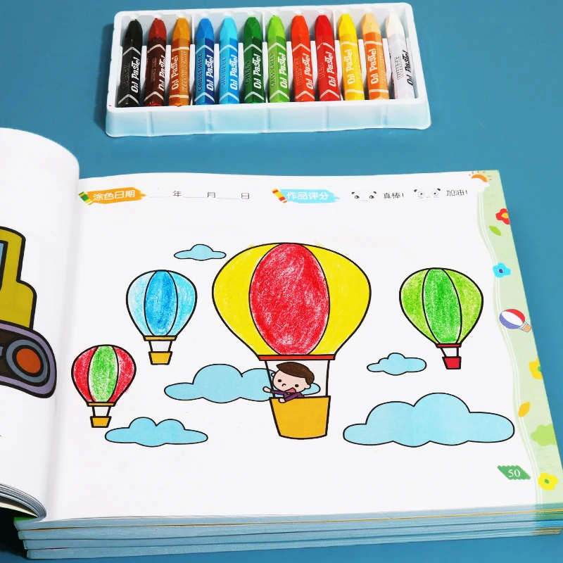 Книжка-раскраска для взрослых, обучающая детей живописи, граффити, Книги для рисования, канцелярские принадлежности, подарки для детей 2-5 лет, 107 Страниц Изображение 1