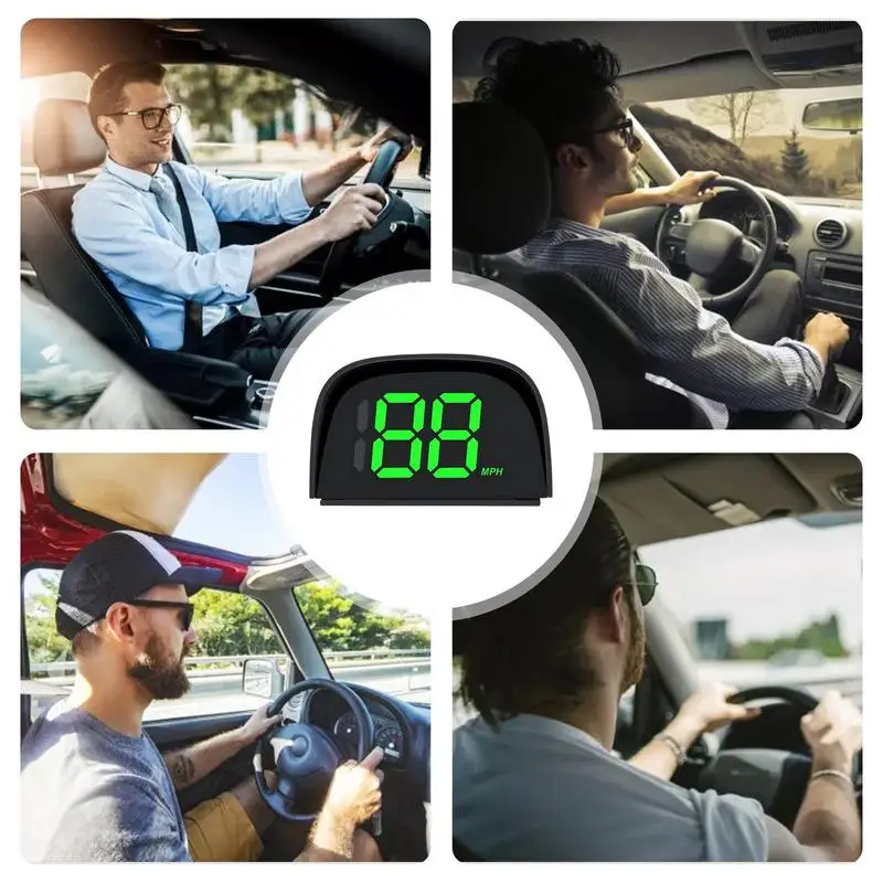 Предупреждающий Дисплей Для Автомобилей Auto Speed Автомобильный Hud GPS Спидометр Предупреждение О Превышении Скорости Измерение Пробега Hud Дисплей Спидометра Изображение 3