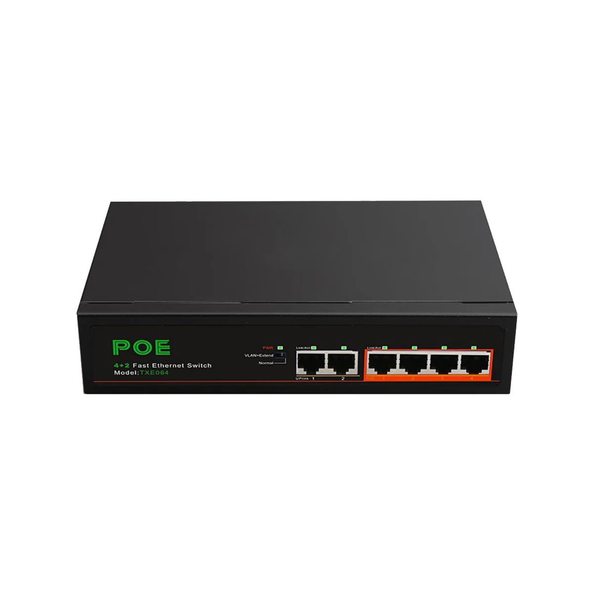 6 Портов POE-коммутатора 4-PoE + 2 UP-Link Сеть Fast Ethernet 100 Мбит/с, Концентратор Домашней сети, Адаптер Серии Power Connect-US Plug Изображение 0