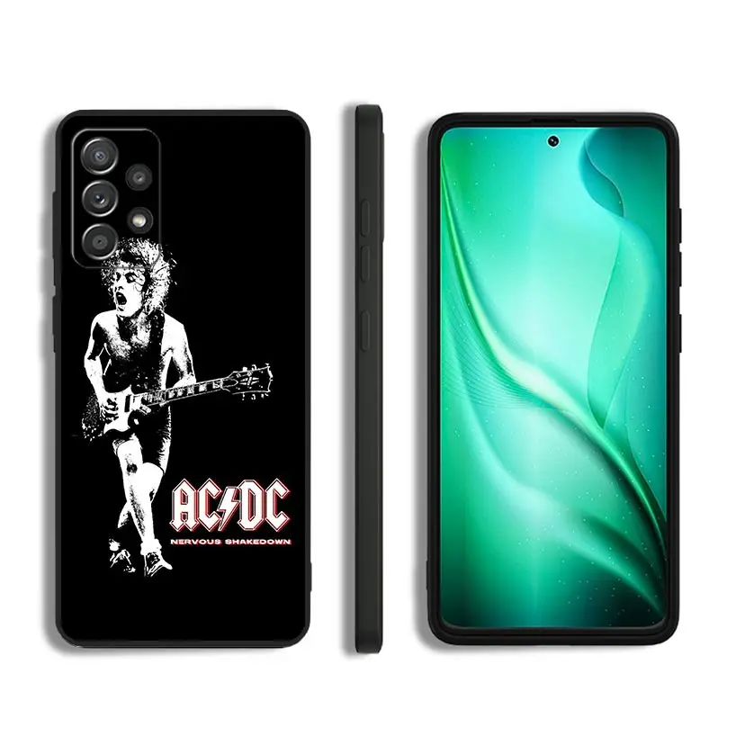 Ac-Dc Rock Band Music Черный Чехол для телефона Samsung Galaxy A54 A53 A52 A14 A13 A12 A34 A33 A32 A24 A23 A22 A04 A03S A02S A72 A73 Изображение 4