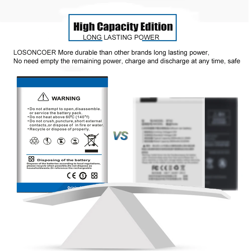 LOSONCOER, лидирующий бренд, 100% Новый полимерный литий-ионный аккумулятор емкостью 8000 мАч в режиме длительного ожидания с разъемом для CH, аккумулятора планшетного ПК Изображение 3