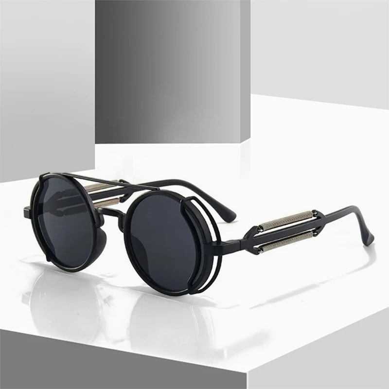 Винтажные солнцезащитные очки С цветными линзами, очки для мужчин и женщин, солнцезащитные очки в круглой металлической оправе в стиле ретро, Очки высокого качества UV400 Изображение 0