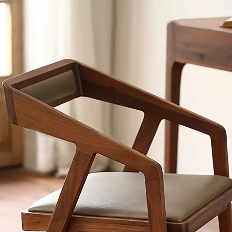 Старинные Американские Обеденные стулья с подлокотниками, Обитые мебелью Kommoden Для кухни и гостиной, Мебель из дерева Papasan Sillas Cocina Изображение 2