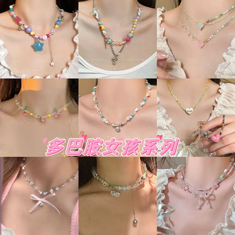 Горячее цветное ожерелье с пентаграммой Корейская модная милая цепочка для ключиц BM Cool Стильные ювелирные аксессуары Изображение 1