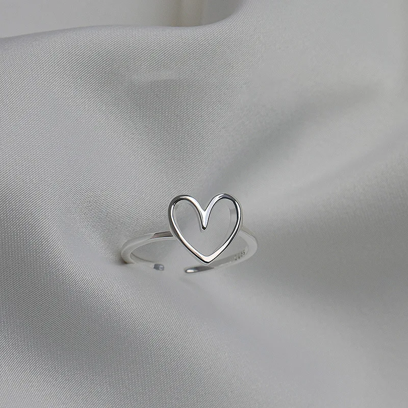 Модные кольца с милым сердечком для женщин, Романтические Регулируемые Обручальные свадебные украшения jz309 Изображение 3
