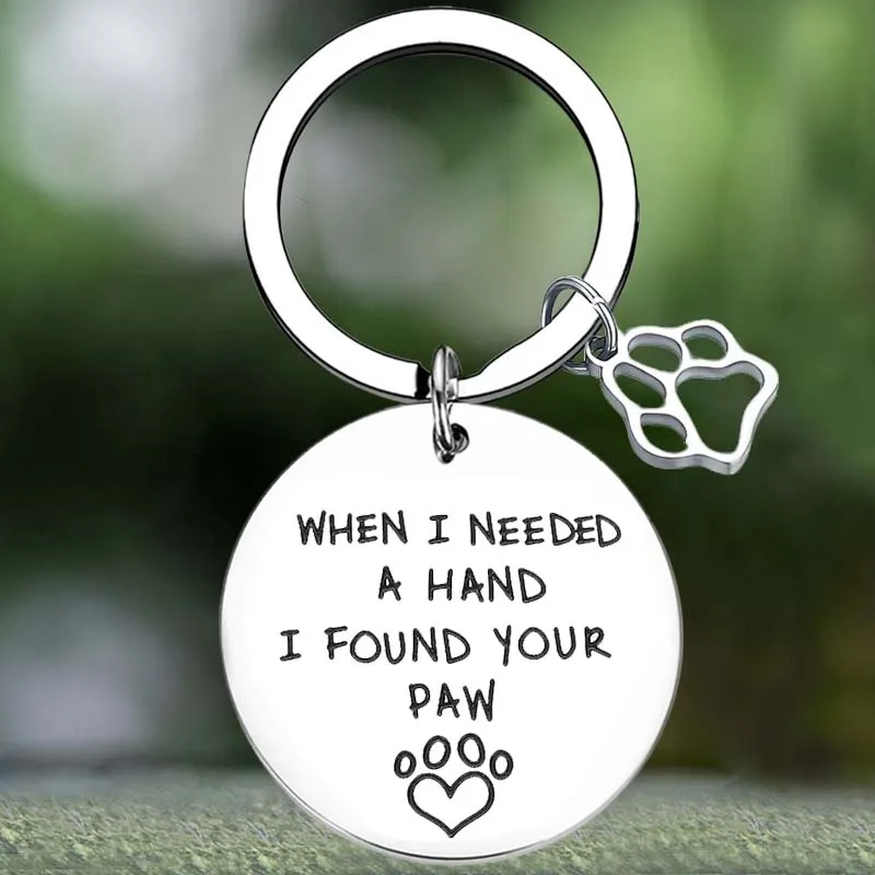 Милые подарки для любителей домашних собак Брелок для ключей Брелок для спасения собак Кулон Ювелирные Изделия Подарок для спасения домашних животных Изображение 0