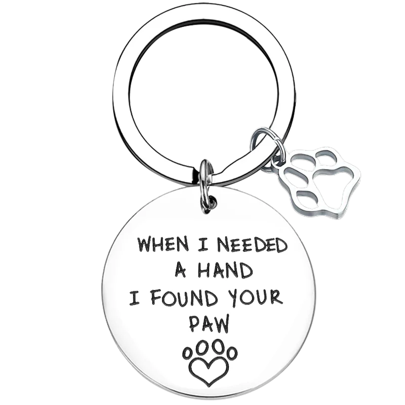 Милые подарки для любителей домашних собак Брелок для ключей Брелок для спасения собак Кулон Ювелирные Изделия Подарок для спасения домашних животных Изображение 1
