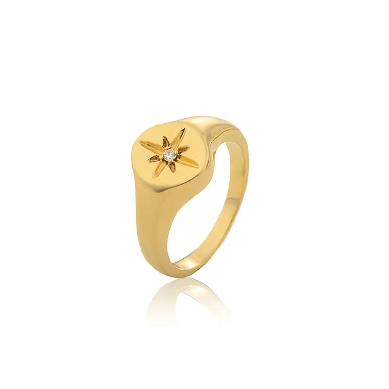 Кольцо для указательного пальца в виде восьмиугольной звезды из стерлингового серебра S925 Женская мода, индивидуальное кольцо с метеоритом, кольцо с рисунком в виде звезды Изображение 5