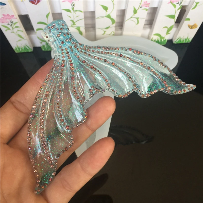 Большая силиконовая форма с рыбьим хвостом для изготовления ювелирных изделий из смолы DIY Jewelry Tools Изображение 2