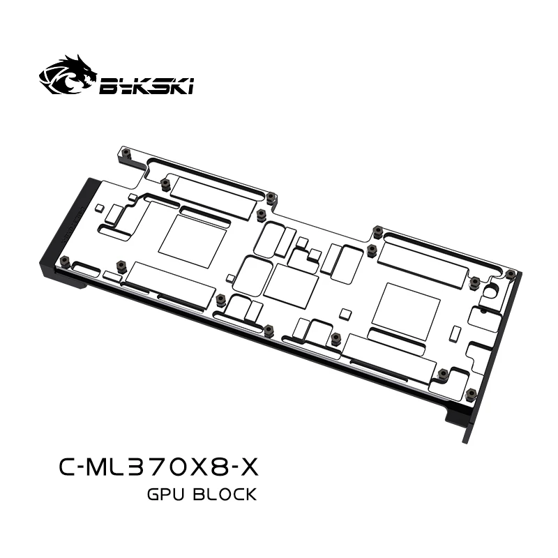 Цельнометаллический Радиатор Водяного Блока Графического процессора Bykski C-ML370X8-X Для Cambrian MLU370-X8 Double Side All Cover Cooler Video Graphics Изображение 1