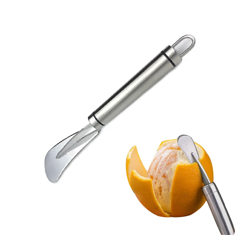 Овощечистка для апельсинов и лимонов из нержавеющей стали, практичный нож для открывания фруктов и грейпфрутов, кухонные принадлежности для домашнего обихода Изображение 1