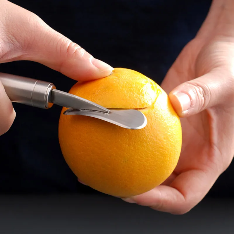 Овощечистка для апельсинов и лимонов из нержавеющей стали, практичный нож для открывания фруктов и грейпфрутов, кухонные принадлежности для домашнего обихода Изображение 2