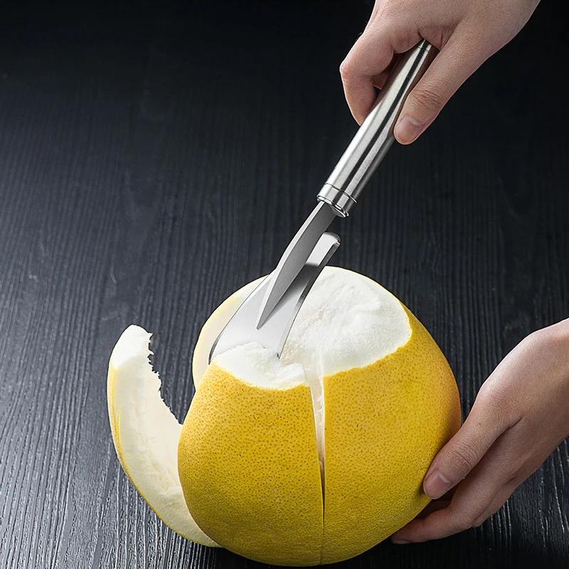 Овощечистка для апельсинов и лимонов из нержавеющей стали, практичный нож для открывания фруктов и грейпфрутов, кухонные принадлежности для домашнего обихода Изображение 3