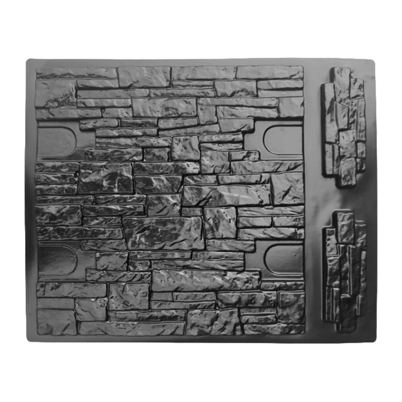 Бетонные формы для стен садового домика, каменная плитка, каменная форма, Форма для изготовления цементных кирпичей, Вертикальные бетонные штампы в стиле ретро Изображение 3