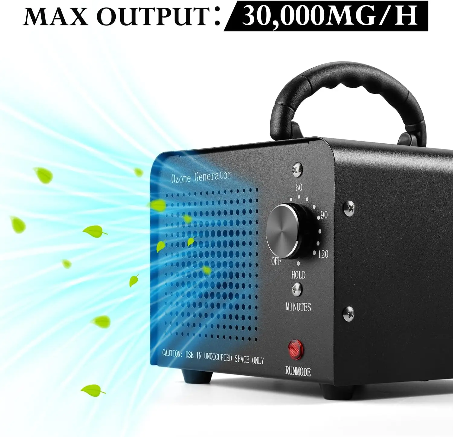 Бесплатная доставка 0zone Generator 30000mg - 0zone Machine для автомобиля/дома/дыма/запаха домашних животных, черный Изображение 2