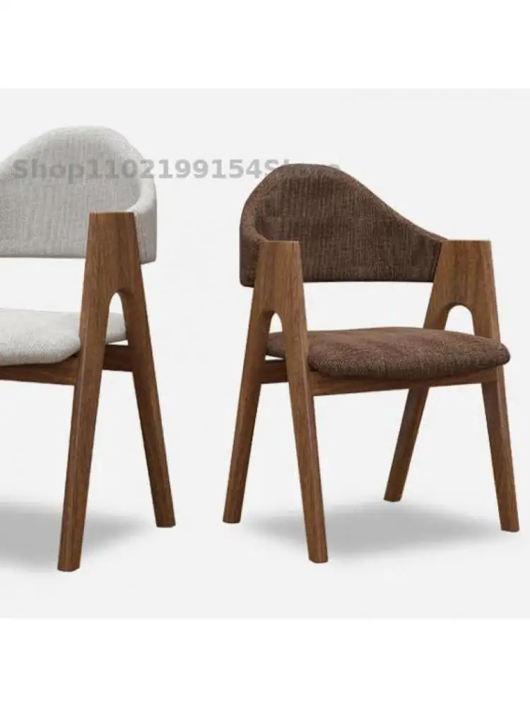 Стул из массива дерева обеденный стул бытовой стул A-line стул со спинкой из ясеня Туалетный стул письменный стол для макияжа спальня досуг Изображение 0