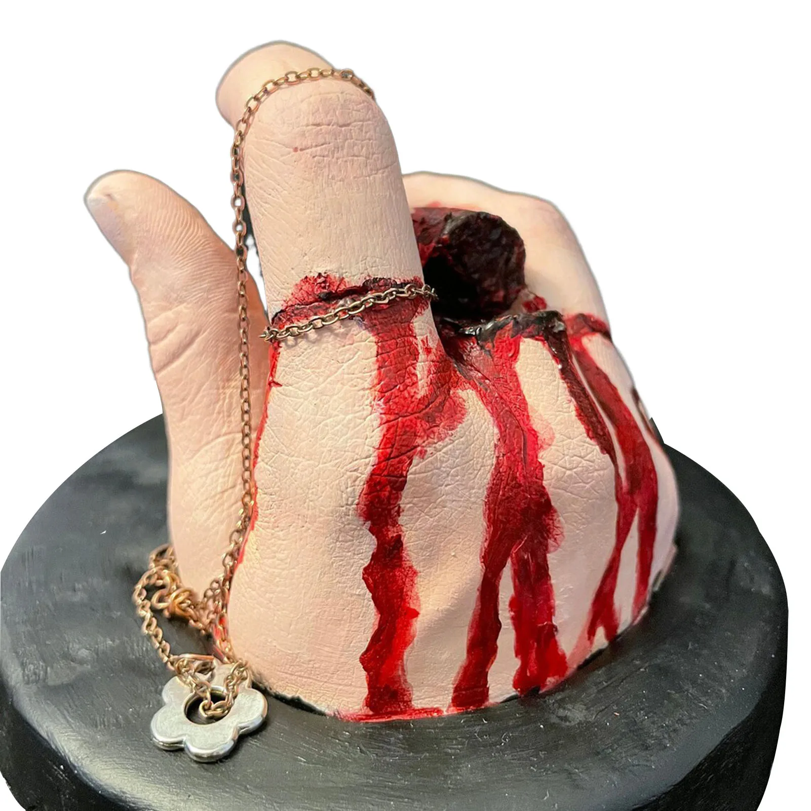 Страшная статуэтка из смолы с отрубленной рукой Реалистичная фигурка в форме руки для подарка другу семьи соседу. Изображение 5
