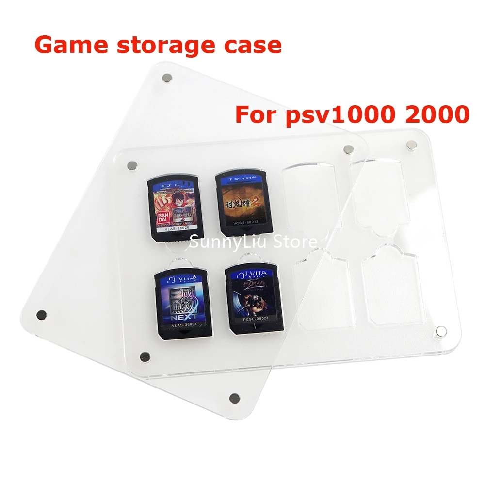 8 в 1 прозрачная игровая акриловая магнитная крышка коробка для хранения защитный чехол для psvita1000 2000 игровая карта для psv1000 2000 Изображение 0