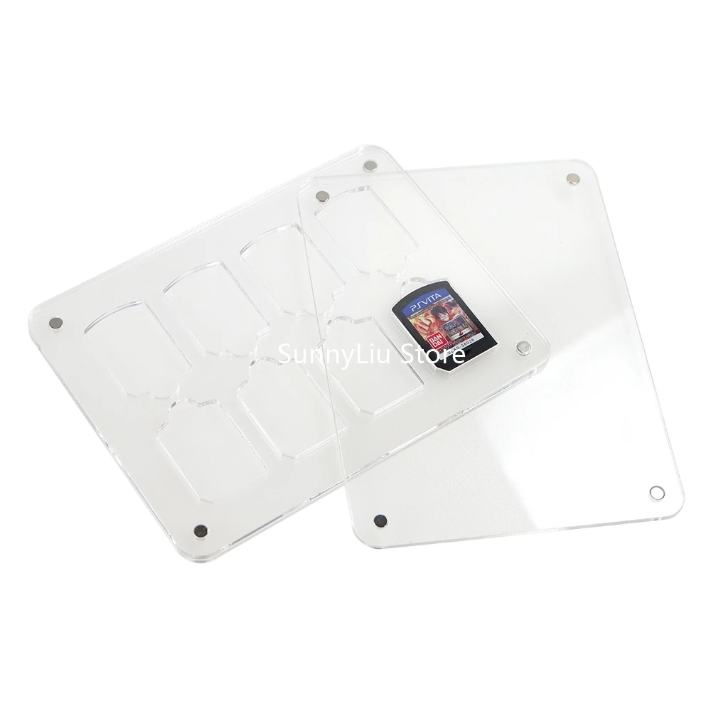 8 в 1 прозрачная игровая акриловая магнитная крышка коробка для хранения защитный чехол для psvita1000 2000 игровая карта для psv1000 2000 Изображение 4