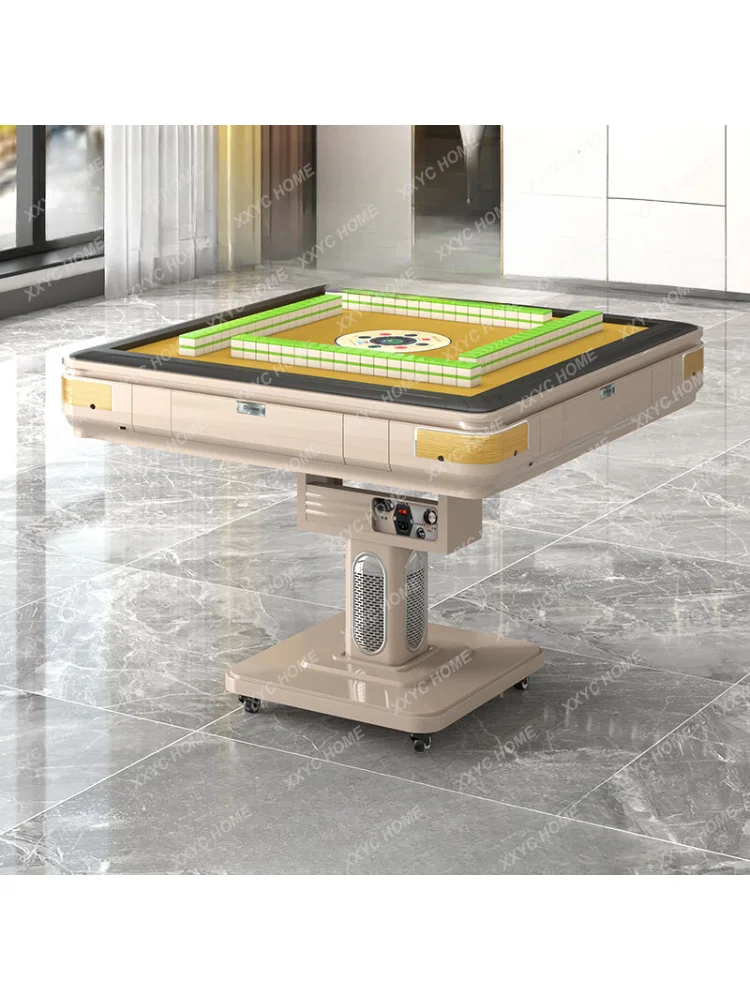 Автомат для игры в маджонг Автоматический бытовой складной электрический стол для игры в маджонг Обеденный стол двойного назначения, немой автомат для игры в маджонг с четырьмя ротиками Изображение 1