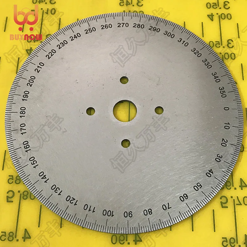 Наружный диаметр: 120 мм внутреннее отверстие: 12 мм Толщина: 2 мм Угловая пластина циферблата, Круглая опорная пластина для инструмента, маховик Изображение 2