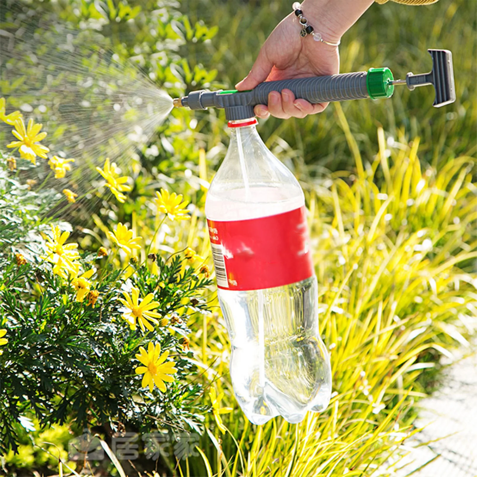 Инструмент для полива с распылительной головкой для бутылки, Регулируемая Насадка для полива с распылительной головкой для бутылки для напитков, Инструмент для полива сада для комнатных растений Изображение 1