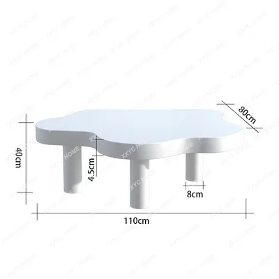 Чайный столик Минималистичный японский стиль B & B Cloud Tea Table Light Роскошная небольшая квартира в гостиной с низким столиком в форме бревна Изображение 5