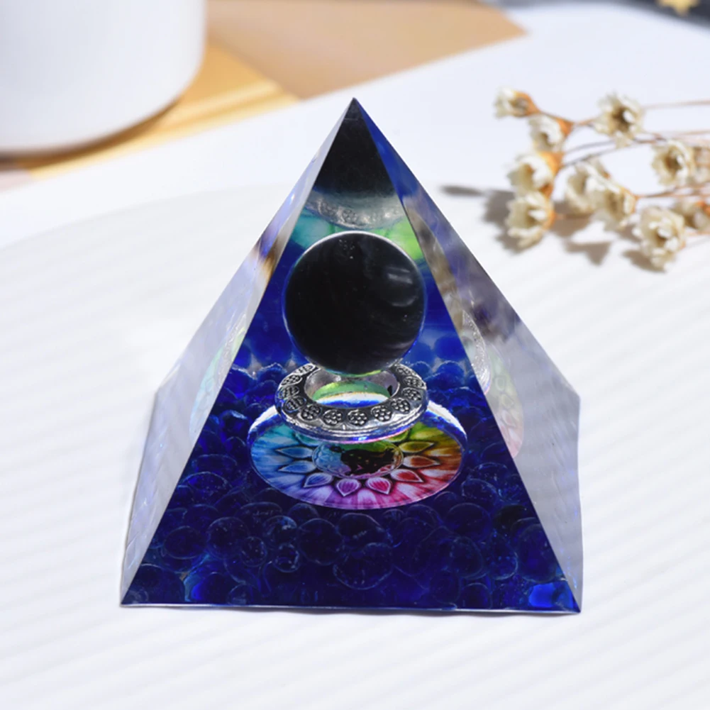 Духовная Целительная энергия Оргоновая Пирамида Аметист Перидот Драгоценный камень для йоги и медитации Изображение 0