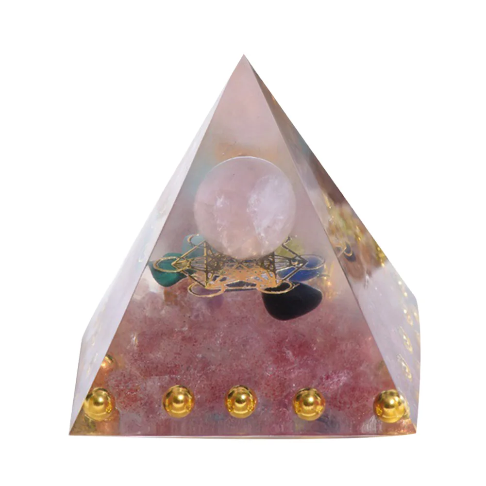 Духовная Целительная энергия Оргоновая Пирамида Аметист Перидот Драгоценный камень для йоги и медитации Изображение 3