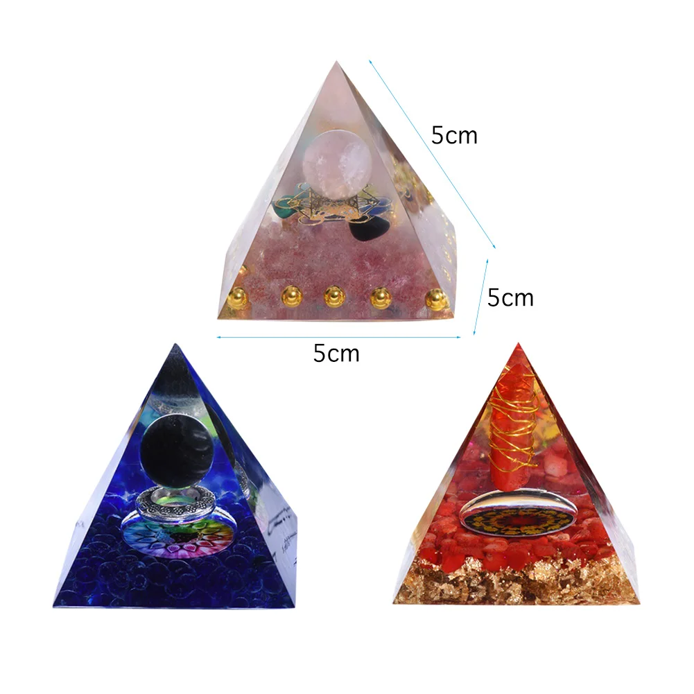 Духовная Целительная энергия Оргоновая Пирамида Аметист Перидот Драгоценный камень для йоги и медитации Изображение 5